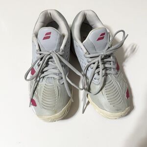 Babolat  Womens SFX All Court Tennis Lace Up Sneakers Gray/Pink Size 7.5